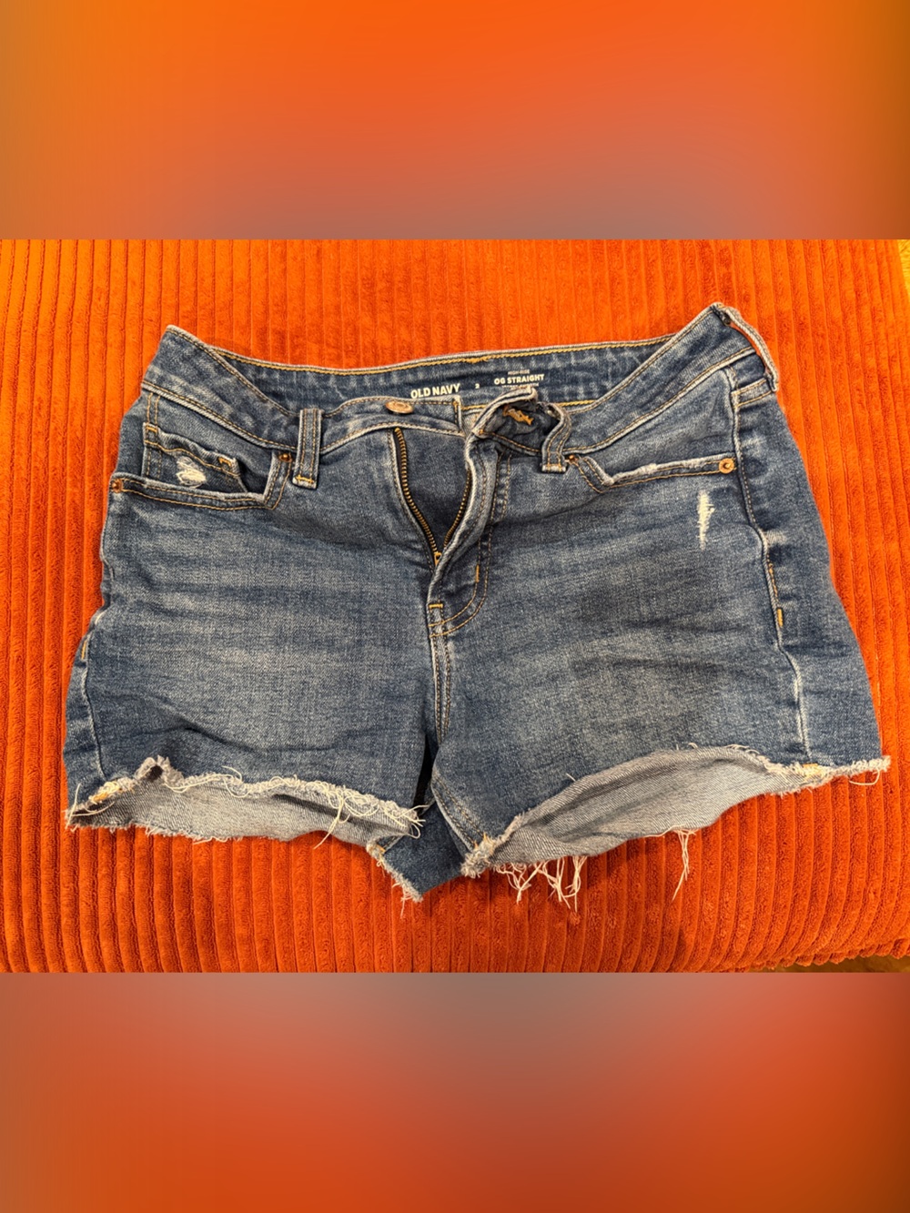 Old Navy Frayed Hem Distressed Denim Shorts - Blue